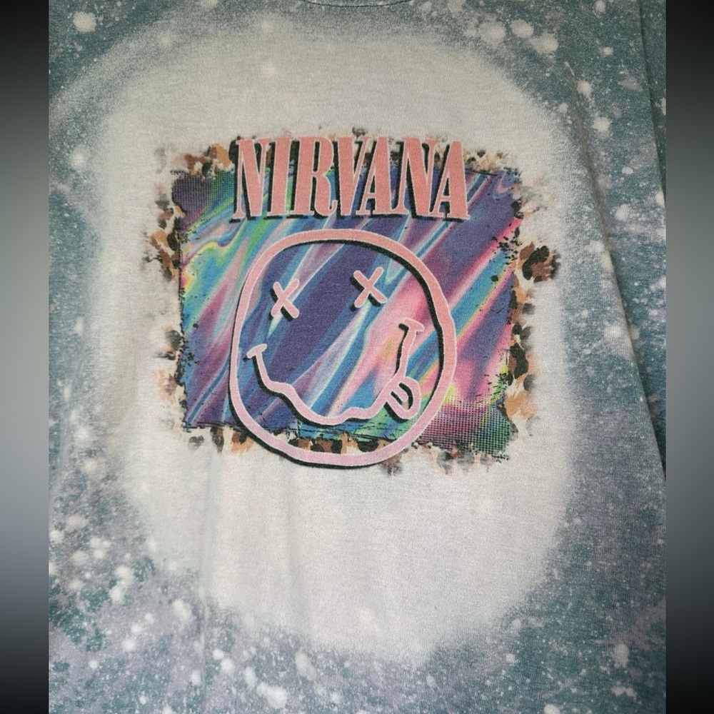NEW Nirvana Tie Dye Graphic Tee - Picture 2 of 4